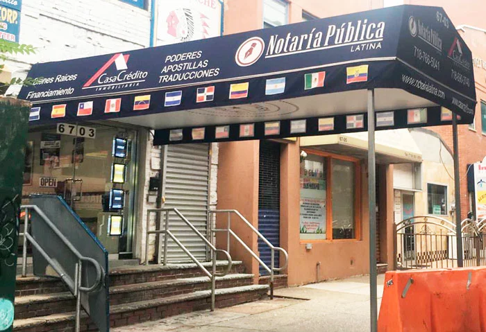 Imagen de fachada de oficina notaria en queens new york